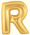 [LG018] 14"金色字母球：R